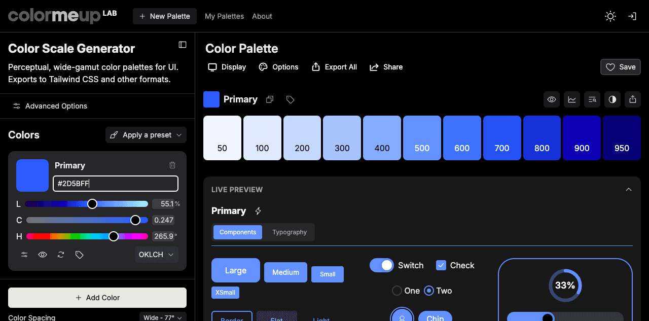 ColorMeUp Lab on first load